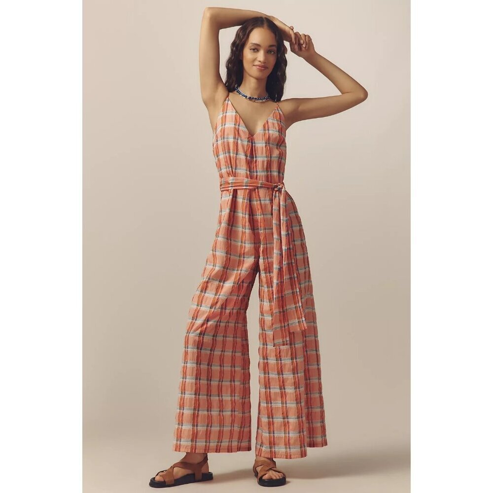 Corey Lynn Calter V-Neck Waistless Jumpsuit L